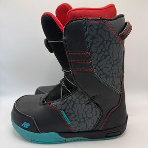 K2 Vandal Snowboard Boots Mens Size 5 BOA Black/Red/Blue